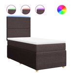 vidaXL Sommier à lattes de lit avec matelas Marron foncé 80x200 cm