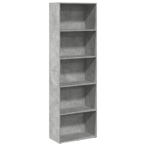 vidaXL Bibliothèque gris béton 60x30x189 cm bois d'ingénierie