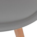 vidaXL Chaises à manger lot de 6 Gris Plastique