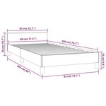 vidaXL Cadre de lit avec tête de lit sans matelas taupe 80x200cm tissu