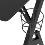 vidaXL Bureau de jeu avec pieds en forme de Y Noir 90x60x75 cm