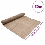 vidaXL Rouleau de jute 1x50 m 100   jute 200 g/m²