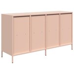 vidaXL Buffet rose 135x39x73 5 cm acier laminé à froid