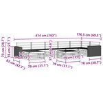 vidaXL Ensemble de canapés d'extérieur 8 pc Naturel