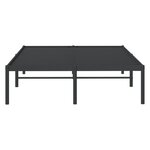 vidaXL Cadre de lit métal noir 135x190 cm
