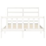 vidaXL Cadre de lit sans matelas blanc bois de pin massif