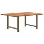 vidaXL Table à manger marron clair bois de chêne massif rectangulaire
