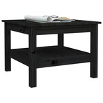 vidaXL Table basse Noir 55x55x40 cm Bois massif de pin