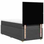 vidaXL Sommier à lattes de lit avec matelas Gris foncé 80x200 cm Tissu