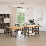 vidaXL Table à manger 320x120x74 cm bois de chêne massif rectangulaire