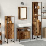 vidaXL Ensemble de mobilier de salle de bain 4 Pièces Bois ancien
