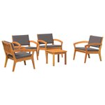 vidaXL Ensemble bistrot 3 Pièces Marron 45 x 45 x 38cm