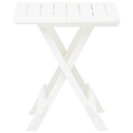 vidaXL Table pliable de jardin blanc 45x43x50 cm plastique