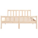 vidaXL Cadre de lit bois massif 120x190 cm petit double
