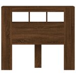 vidaXL Tête de lit à LED chêne marron 120x18 5x103 5cm bois ingénierie