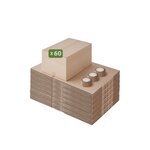 Pack and Move - Lot 60 cartons déménagement seconde main - 57 x 39 x 34 cm - Cartons réemployés - Seconde vie - 3 adhésifs offerts