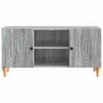 vidaXL Meuble TV Sonoma gris 102 x 34 5 x 50 cm Bois d'ingénierie