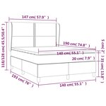 vidaXL Sommier à lattes de lit avec matelas Crème 140x190 cm Tissu