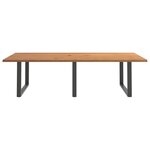 vidaXL Table à manger marron clair bois de chêne massif rectangulaire