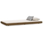 vidaXL Cadre de lit Marron miel 80x200 cm Bois de pin massif