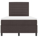 vidaXL Lit à ressorts avec matelas Marron foncé 120 x 190 cm tissu