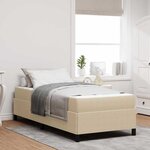 vidaXL Cadre de lit Vert gris clair 90 x 200 cm