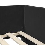 vidaXL Cadre de lit d'angle avec tête de lit Noir 90 cm x 200 cm