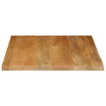 vidaXL Dessus de table à bord vivant 40x40x2 5 cm bois massif manguier
