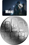 Monnaie MOAI 1/1000 Oz Platine 12$ Liberia 2026 (PRÉCOMMANDE)