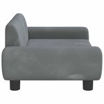vidaXL Canapé pour enfants gris foncé 70x45x33 cm velours