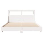 vidaXL Cadre de lit sans matelas blanc 140x190 cm bois de pin massif