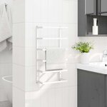 vidaXL Porte-serviette Blanc 24x12x48 cm Acier