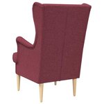 vidaXL fauteuil Bordeaux tissu