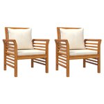 Salon de jardin meuble d'extérieur ensemble de mobilier 5 pièces avec coussins bois massif d'acacia 02_0016366