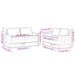 vidaXL Ensemble de canapés 2 Pièces avec coussins Marron Velours