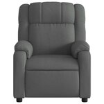 vidaXL Fauteuil inclinable de massage électrique gris foncé tissu