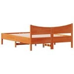 vidaXL Cadre de lit sans matelas cire marron 120x190cm bois pin massif