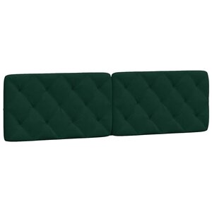 vidaXL Coussin de tête de lit vert foncé 180 cm velours