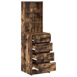 Highboard vidaXL Chêne Fumé 40x41x135 cm Bois d'ingénierie