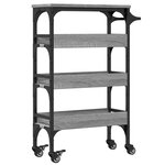 vidaXL Chariot de cuisine sonoma gris 53x20x76 cm bois d'ingénierie