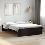 vidaXL Cadre de lit sans matelas noir 150x200 cm