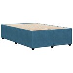 vidaXL Cadre de lit sans matelas bleu 120x190 cm velours