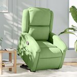 vidaXL Fauteuil inclinable Vert clair Velours