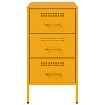 vidaXL Table de chevet jaune moutarde 36x39x68 cm acier laminé à froid