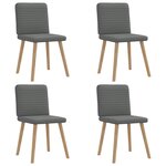 vidaXL Chaises à manger lot de 4 gris foncé tissu