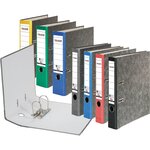 Classeur À Levier Papier Marbré A4 Recycling - Gris-dos Bleu - X 20 - Falken