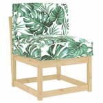 vidaXL Coussin pour dossier de palette Floral Motif de feuille
