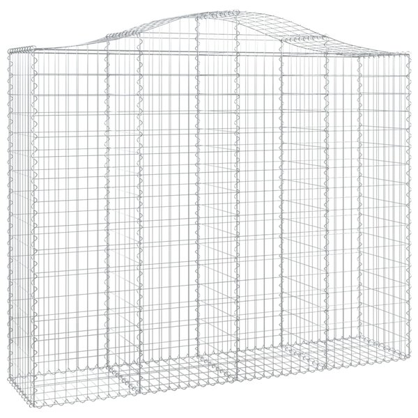 vidaXL Panier de gabions arqué 200x50x160/180 cm Fer galvanisé