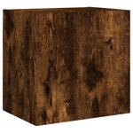 vidaXL Meuble TV mural chêne fumé 40 5x30x40 cm bois d'ingénierie