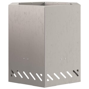 vidaXL Foyer sans fumée Marron 48 x 48 x 51 cm Acier patiné